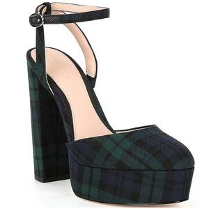 🆕{Born on Fifth} Antonio Melani Liv Tartan Plaid Closed Toe Platform Pumps
